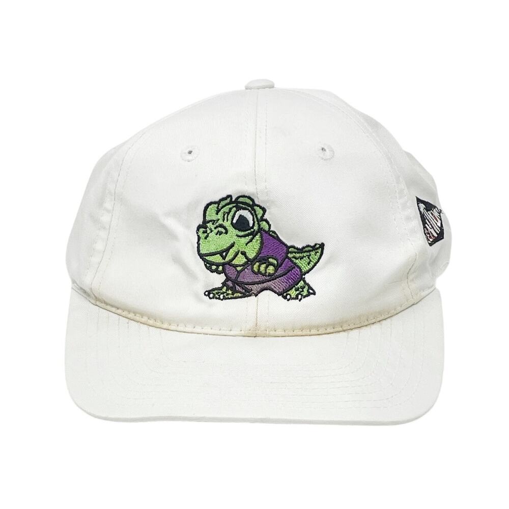 Vintage Top of the World Lil' Dragon White Snap Back Cap Hat 1990s Embroidered